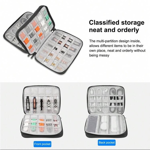 HAWEEL Watch Band Organizer Box Earphones/U Disk/Digital Cable Storage Case - Picture 4 of 8